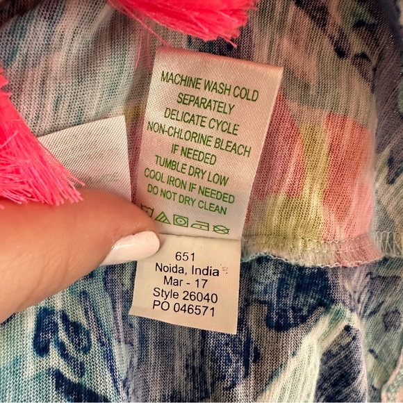 Women’s Lilly Pulitzer Trina Beach Dress Sparkling Blue Hey Bay Bay XXS - Picture 5 of 7